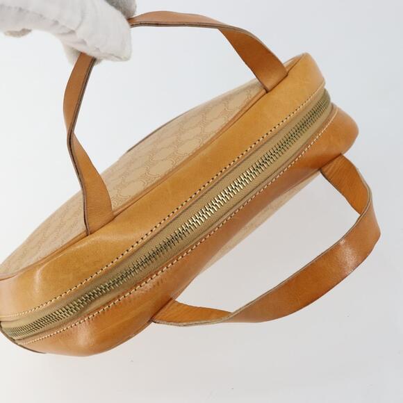 CELINE Macadam Canvas Hand Bag Pvc Beige Gold - Picture 6 of 12